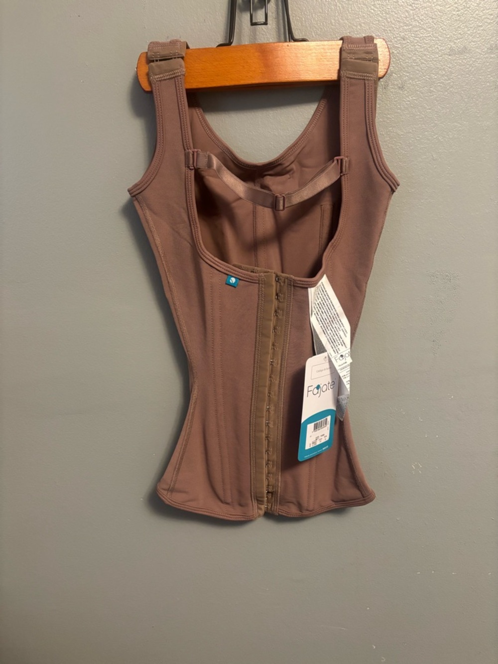 Front-Closure Brown Waist Sculpting Vest -